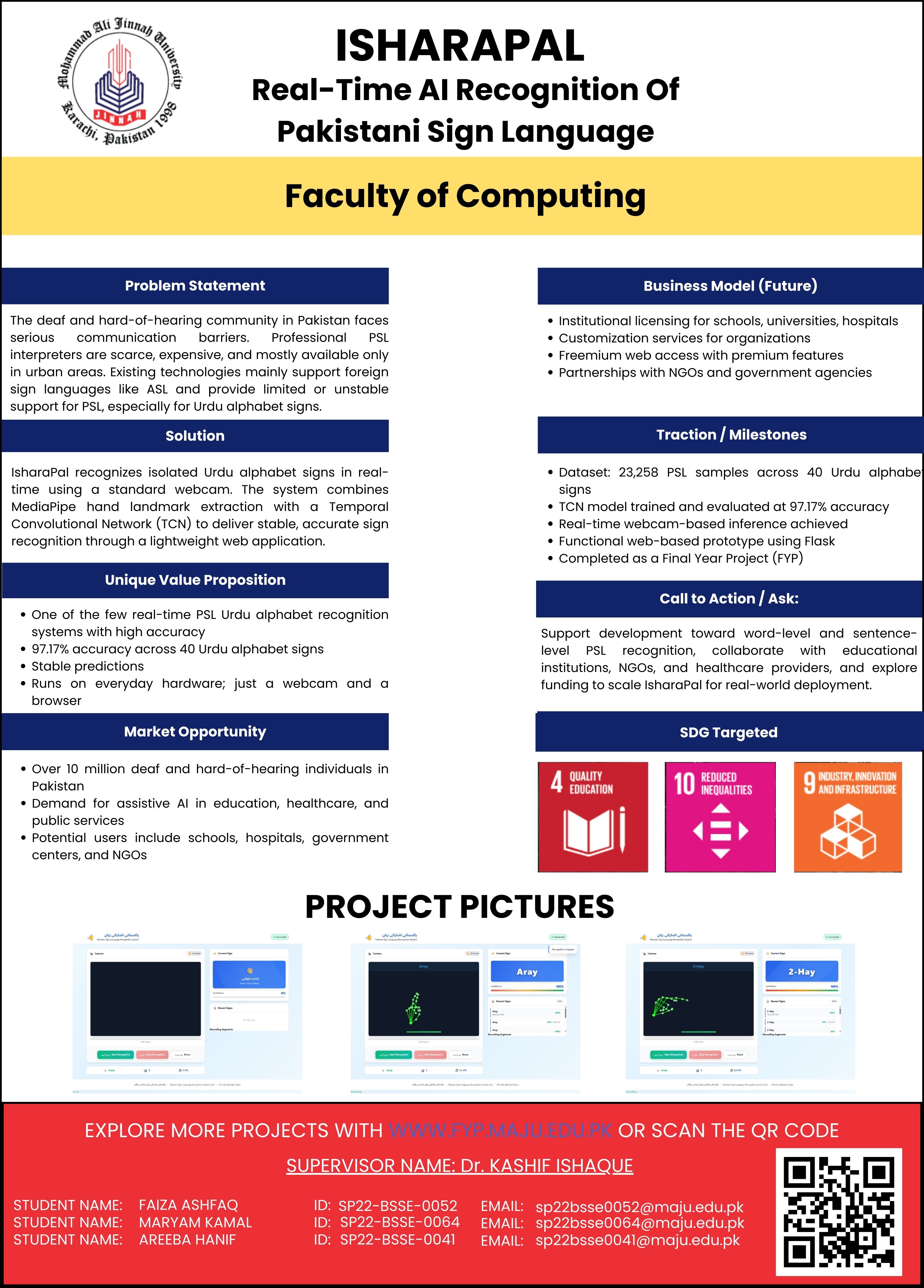 Isharapal  Real-Time AI Recognition Of Pakistani Sign Language